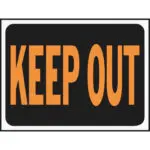 Hy-Ko Keep Out Plastic Sign 9" x 12"