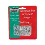 Sterling Christmas Tree Ornament Hooks Silver 100 Pieces 3/8"