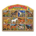Pasture Pals - 12 Collectible Horses With Wooden Barn-Shaped, Item #592