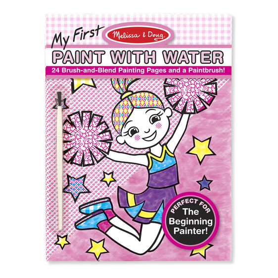 000772031837.jpg My First Paint With Water Kids' Art Pad With Paintbrush - Cheerleaders, Flowers, Fairies and More, Item #3183 - Image 1