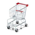 Shopping Cart Toy - Metal Grocery Wagon, Item #4071