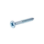 Zinc Flat Head Phillips Wood Screws (#14 x 4 Inch)