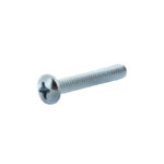 1/4 Inch-20 x 2-1/2 Inch Zinc Pan Head Phillips Machine Screws