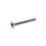 1/4 Inch-20 x 1-1/2 Inch Zinc Flat Head Phillips Machine Screws