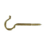 Ceiling-Type Screw Hook 2-9/16" Brass