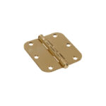 Hillman 3-1/2 Inch Brass Round Corner Door Hinge