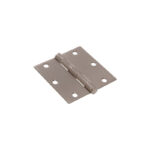 Hillman 3-1/2 Inch Satin Nickel Square Corner Door Hinge