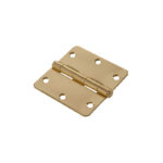 Hillman 3-1/2 Inch Solid Brass Round Corner Door Hinge