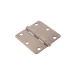 Hillman 3-1/2 Inch Satin Nickel Round Corner Door Hinge