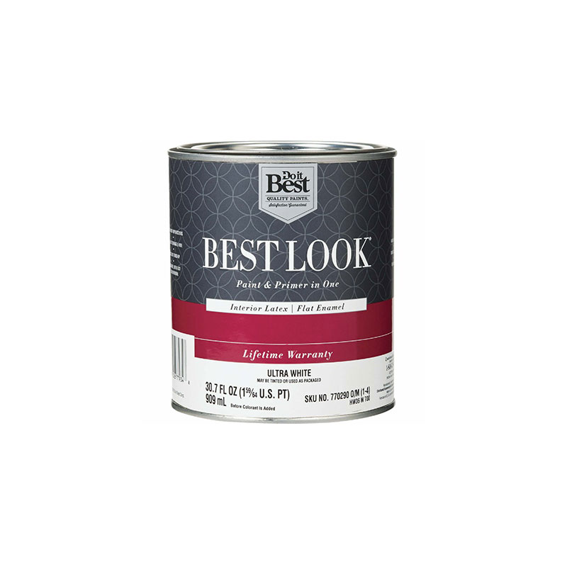 009326788210.jpg Do it Best 1 Quart Ultra White Interior Latex Flat Paint & Primer In One - Image 1