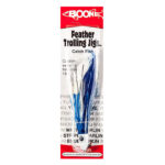 Boone Feather Trolling Double Hook Jig Blue/White (6 Inch)