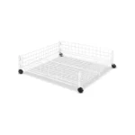 Whitmor Rolling White Wire Underbed Cart