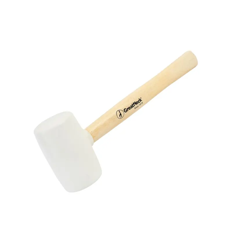 076812025586 GreatNeck Rubber Mallet White Head 16 Oz - Image 1