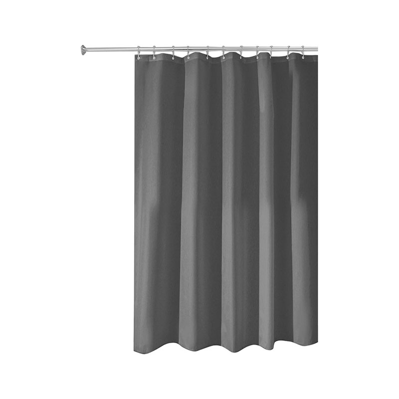 081492146308.jpg InterDesign Fabric Shower Liner Charcoal 72" x 72" - Image 1