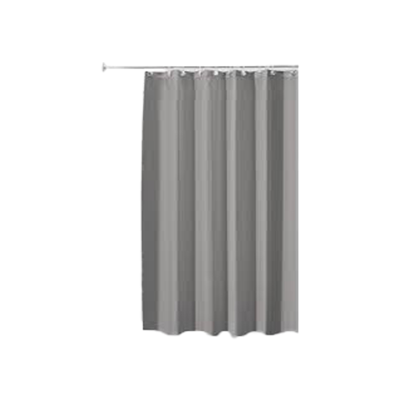 081492146575.jpg InterDesign Fabric Shower Liner Gray 72" x 72" - Image 1