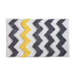 iDesign Chevron Microfiber Bath Rug Yellow/Gray 34" x 21"