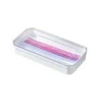 InterDesign Ziplock Bag Holder and Dispenser Gallon  White/Clear 6” x 12” x 2.2”