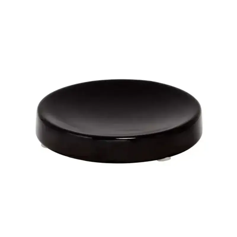 081492282174 InterDesign Ceramic Soap Dish Black - Image 1