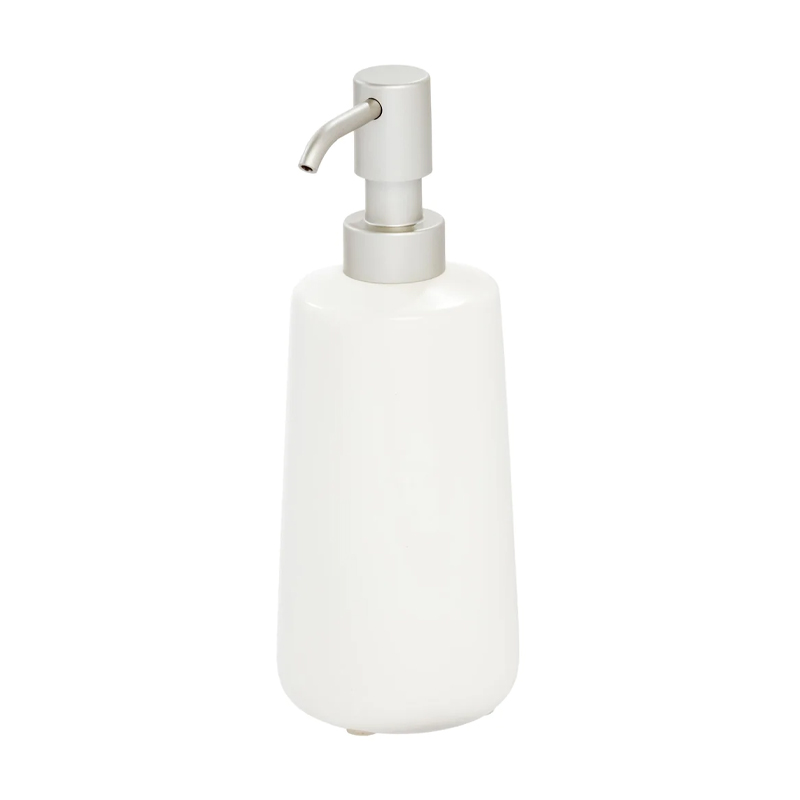 081492282815.jpg iDesign Eco Vanity Ceramic Refillable Tall Soap Dispenser Coconut - Image 1