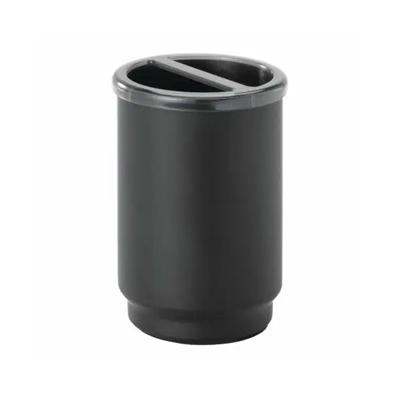 081492284376.jpg InterDesign Austin Matte Black Divided Toothbrush Holder - Image 1