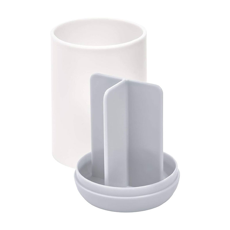 081492285328.jpg InterDesign Cade Toothbrush Holder White/Gray 7.6 cm x 11.4 cm - Image 1