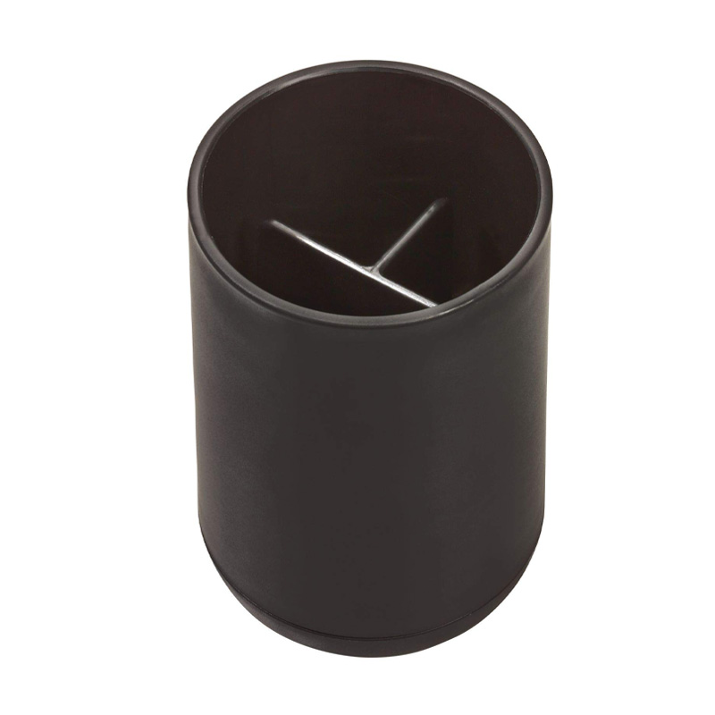 081492285373.jpg iDesign Cade Toothbrush Holder Black 7.6 cm x 7.6 cm x 11.4 cm - Image 1