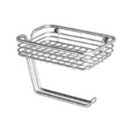 InterDesign Wall Mounted Shelf Tissue Roll Dispenser Chrome