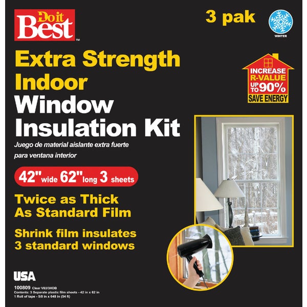 100809.jpg Do it Best 42 In. W. x 62 In. L. Indoor Shrink Window Film (3-Sheets) - Image 1
