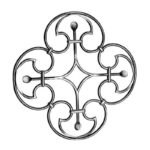 Wrought Iron Rosette Rnd Bar 1/2"