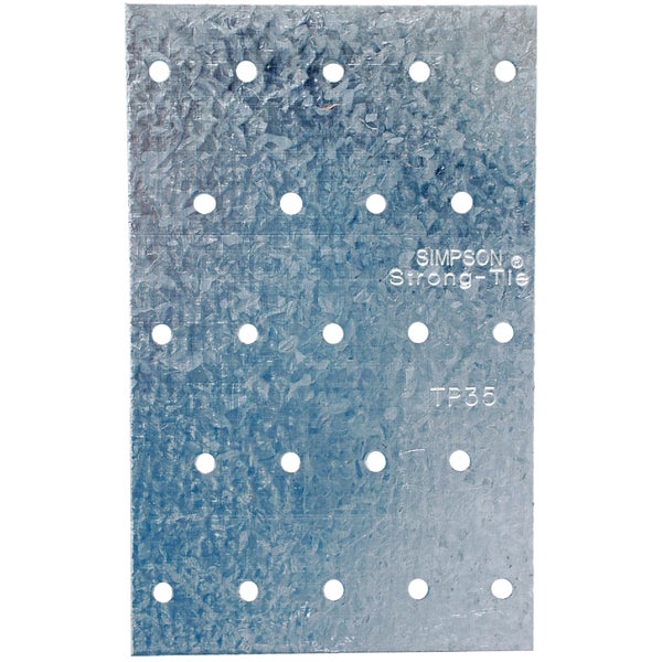 106933.jpg Simpson Strong-Tie 3-1/8 in. W. x 5 in. L. Galvanized Steel 20 Gauge Tie Plate - Image 1
