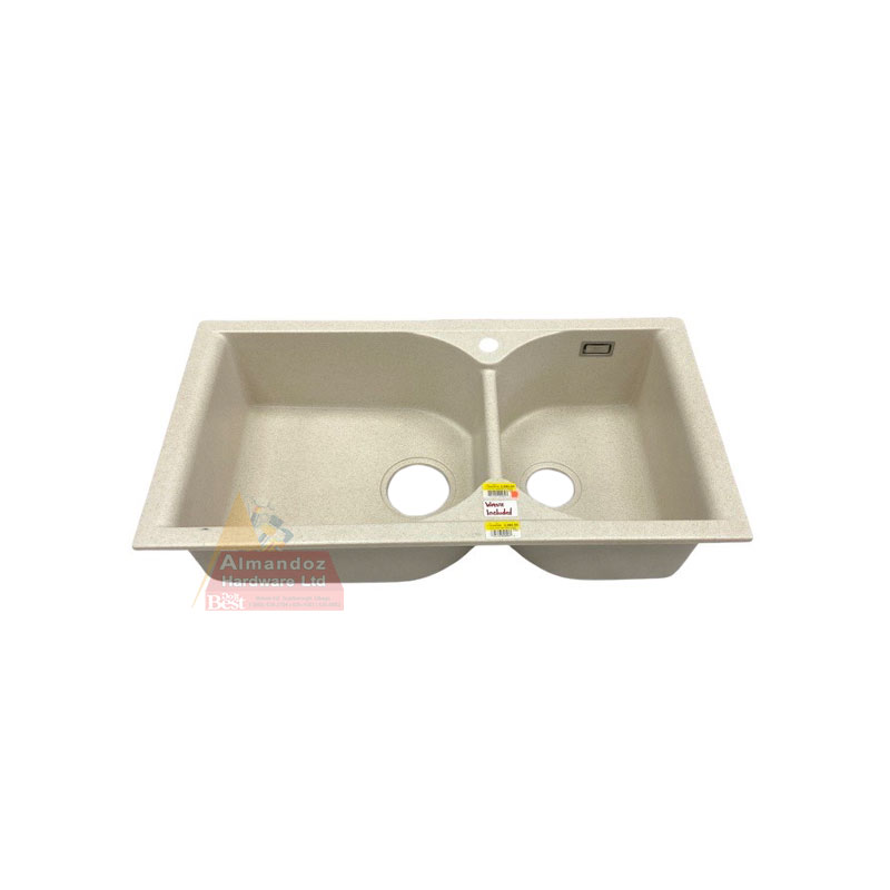 123456808737.jpg Kitchen Sink Double Basin Composite White - Image 1