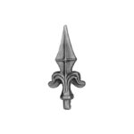 Wrought Iron Spear Point (124/1) Stamped Base, 4-15/16 Inch (H)