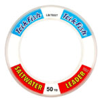 Trik Fish Saltwater Leader Wrist Spool Monofilament (Clear, 15 pound-test, 50 yards)
