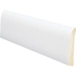 Inteplast Building Products 7/16 In. W. x 3-3/16 In. H. x 8 Ft. L. Crystal White Polystyrene Ranch Base Molding