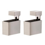 Cuadro (3/16" - 3/4") Adjustable Shelf Support in Stainless Steel - 2 Piece Set
