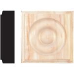 Hardwood Rosette Block (7/8" x 3-1/4")