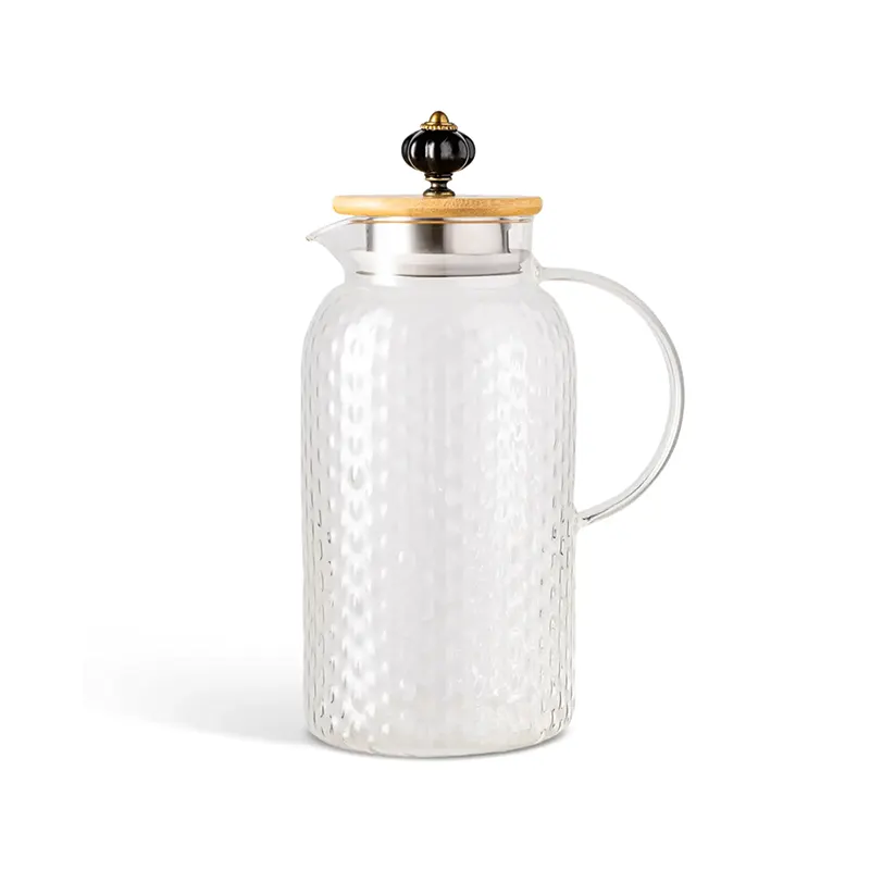 196557207020 Core Home Glass Bamboo Pitcher 60.87 Oz. - Image 1