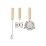 Core Home 3 Piece Bamboo Stainless Steel Bar Tools