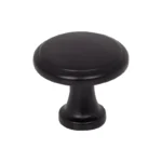 Hardware Resources KasaWare Matte Black Flat Round Knob 1-3/16 Inch 10 Pack