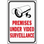 Hy-Ko Heavy-Duty Aluminum Sign, Premises Under Video Surveillance