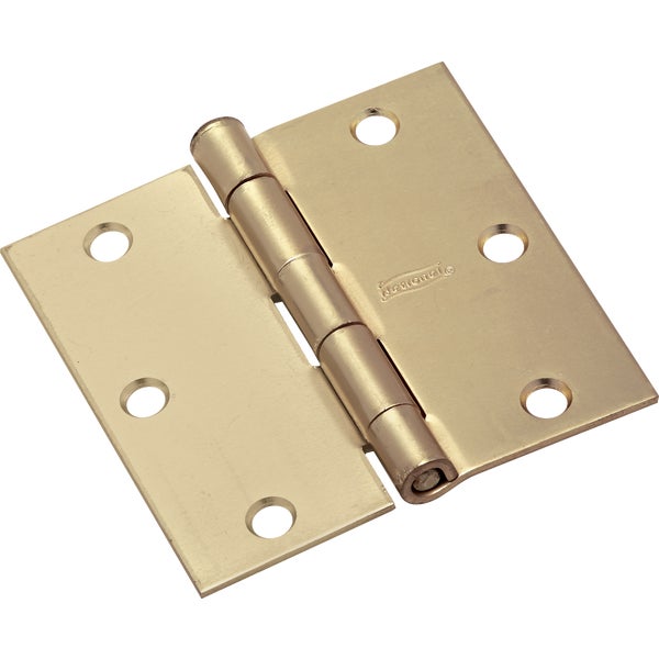 200674.jpg National 3 In. Square Satin Brass Door Hinge - Image 1
