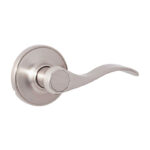Steel Pro Wave Passage Door Lever Brushed Nickel