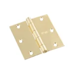 National Polished Brass Square Door Hinge 3 Inch