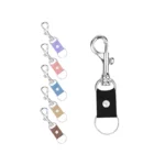 Diamond Visions Leather Clip Keychain