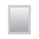 Zenna Home Single Mirror Medicine Cabinet Gray 15 x 19.4 x 4.4 Inch