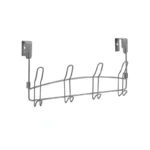 Zenna Home SnugFit Over-the-Door Hook Rack 4 Double Hooks Satin Nickel