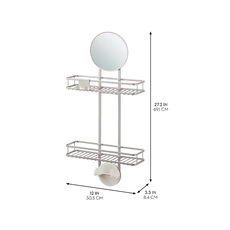 081492231424 iDesign Self-Adhesive Shower Caddy Large - Image 1