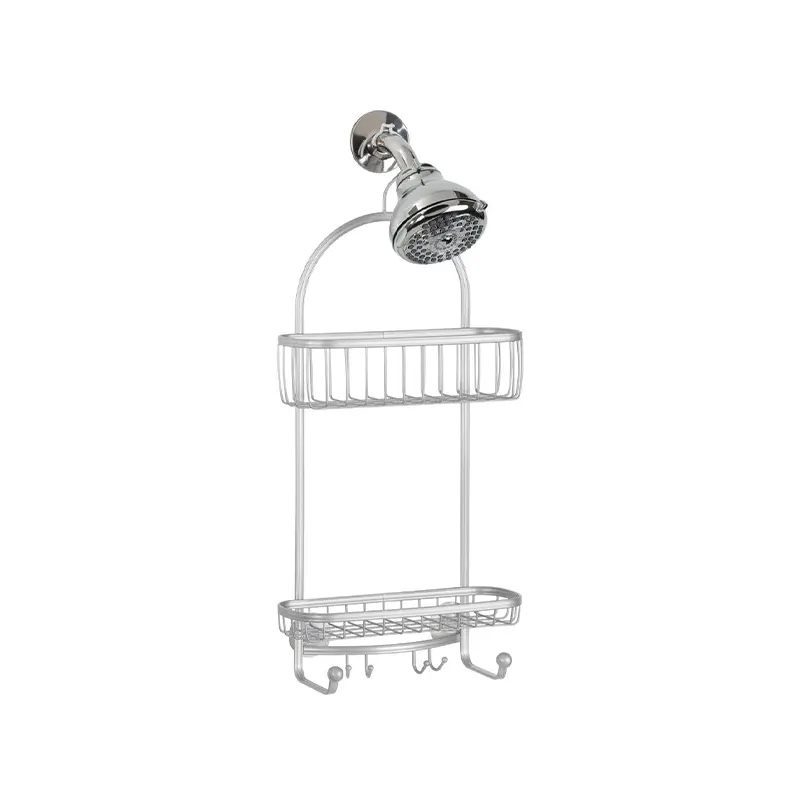 081492618867 iDesign Shower Caddy Silver - Image 1