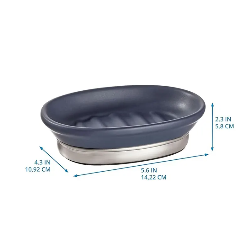 081492688549 iDesign Soap Dish Navy - Image 1