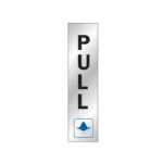 Hy-Ko 499 Pull Self-Adhesive Sign Silver 2 x 8 Inch